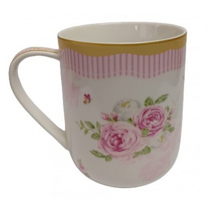 Κούπα από Πορσελάνη 380ml Pink Stripes Galifas 