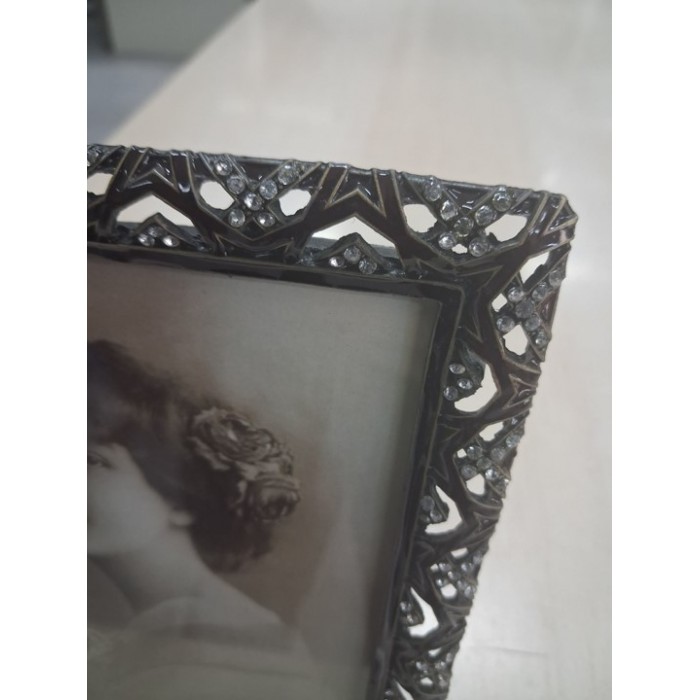 Κορνίζα Μεταλλική Αντικέ Classic Strass 9x13cm