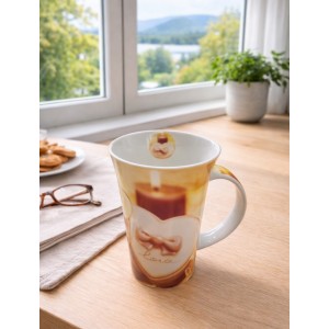 Κούπα πορσελάνης Γίγας 650ml Hearts Galifas 970143