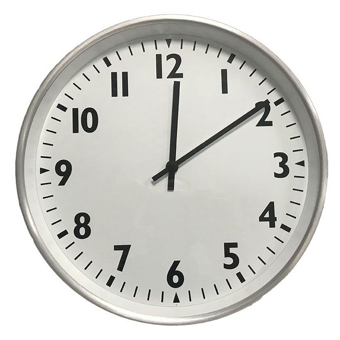 Ρολόι Τοίχου Μεταλλικό Inox 35cm