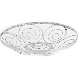 Φρουτιέρα Μεταλλική Στρογγυλή Inox 28x7cm Galifas 901896