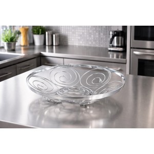 Φρουτιέρα Μεταλλική Στρογγυλή Inox 28x7cm Galifas 901896