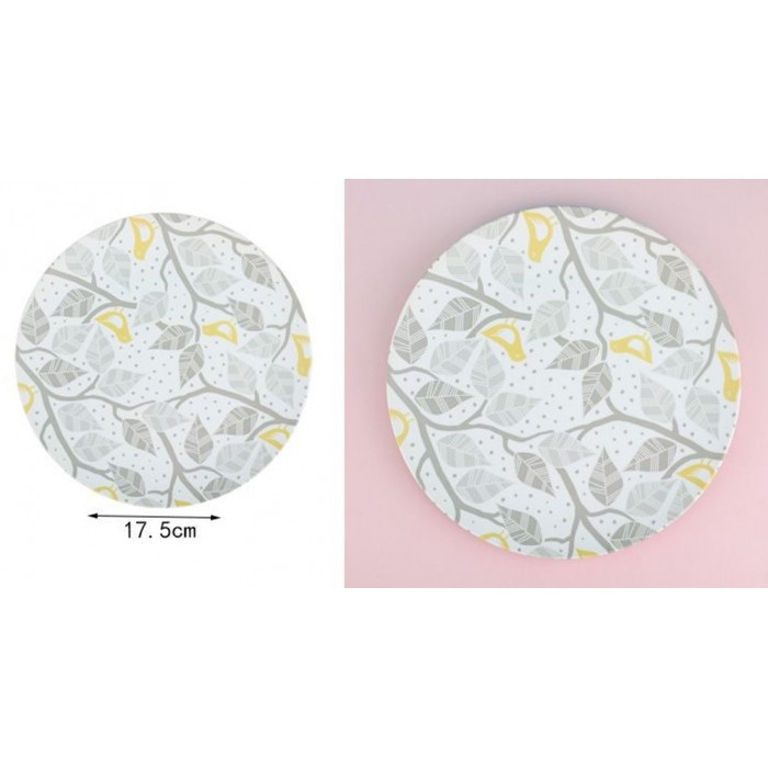 Πιάτο Σερβιρίσματος Στρογγυλό Birds Bamboo Φ17.5cm