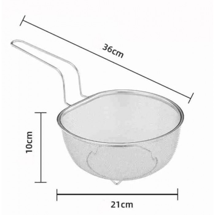 Καλάθι Τηγανίσματος Ανοξείδωτο 21cm με λαβή Galifas 