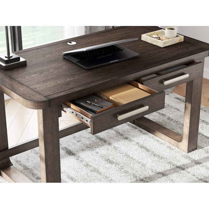 Γραφείο Ξύλινο Καουτσουκόδενδρο με Συρτάρια 142x76x77cm