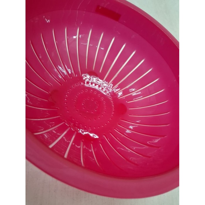 Σουρωτήρι Πλαστικό 26cm με Λαβές σε κερασί χρώμα
