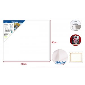Καμβάς σε Τελάρο Λευκός Ορθογώνιος 50x80cm 280gr/m² 1τμχ Galifas 776074