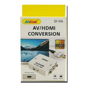 Andowl QY-V04 Μετατροπέας RCA female σε HDMI female Λευκό 1τμχ