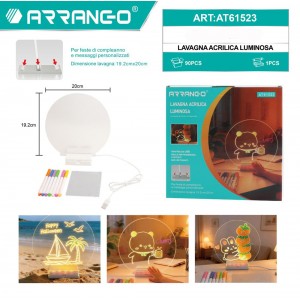 Φωτιζόμενη Ακρυλική Πινακίδα LED Γραφής LED Arrango AT61523 