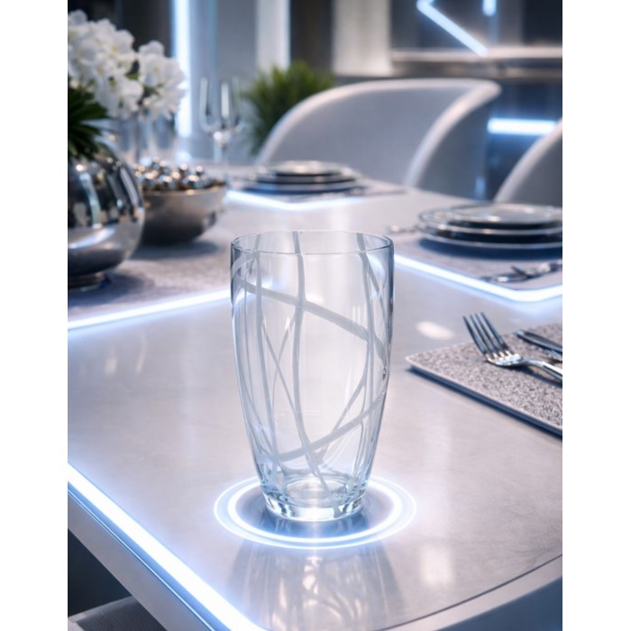 Ποτήρι Γυάλινο Μουράνο 550ml White Dream 6 τεμαχίων 