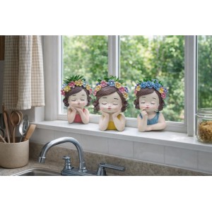 Τεχνητό Φυτό σε Γλαστράκι 9x13cm Girls 3 τεμαχίων General Trade 11210077