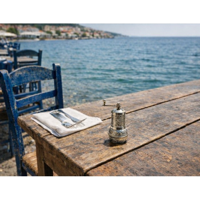 Μύλος μπρούτζινος ασημί 4.5x11εκ.