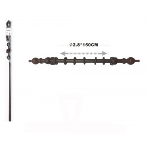 Ξύλινο Κουρτινόξυλο Μονό Φ28mm 150cm Καφέ Galifas 7294601