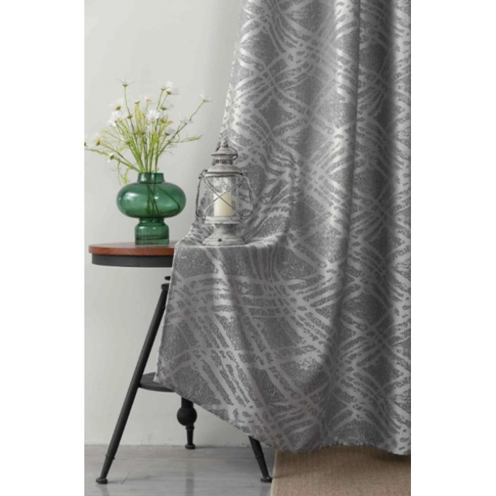 Κουρτίνα με Κρίκο Esmeralda Γκρι 270x280cm ForHome