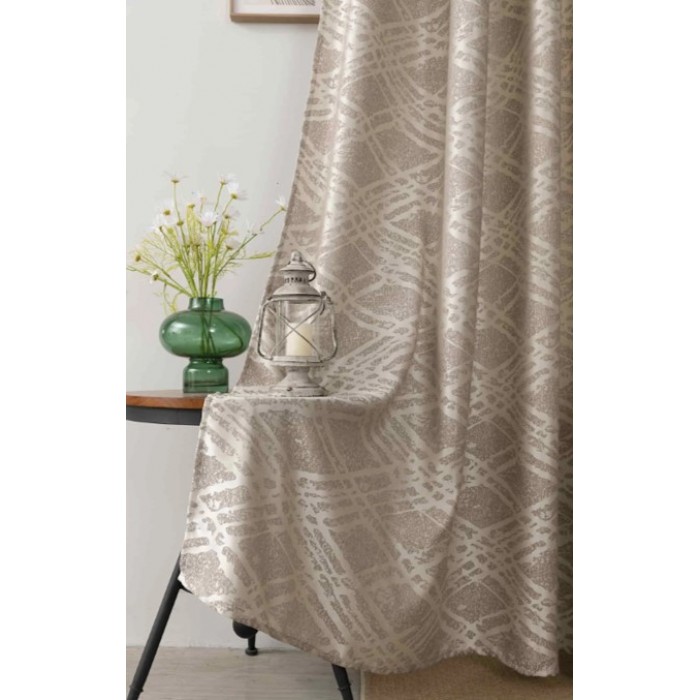 Κουρτίνα με Τρουκς Esmeralda Μπεζ 270x280cm ForHome