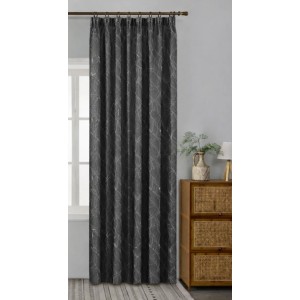 Κουρτίνα Με Τρέσα Lluvia de señales 270x280cm Σκούρο Γκρι Galifas 5568416