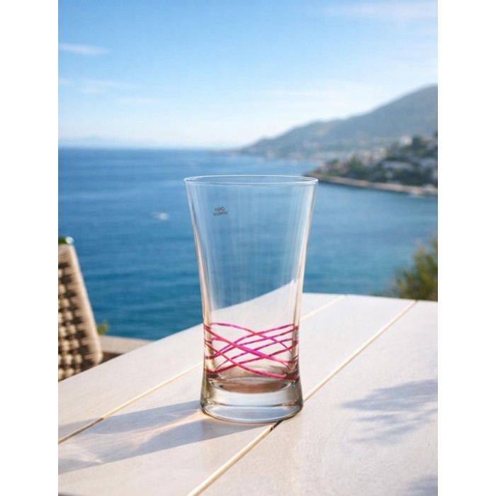 Ποτήρι Γυάλινο Μουράνο 500ml Fuchsia Dream 6 τεμαχίων 