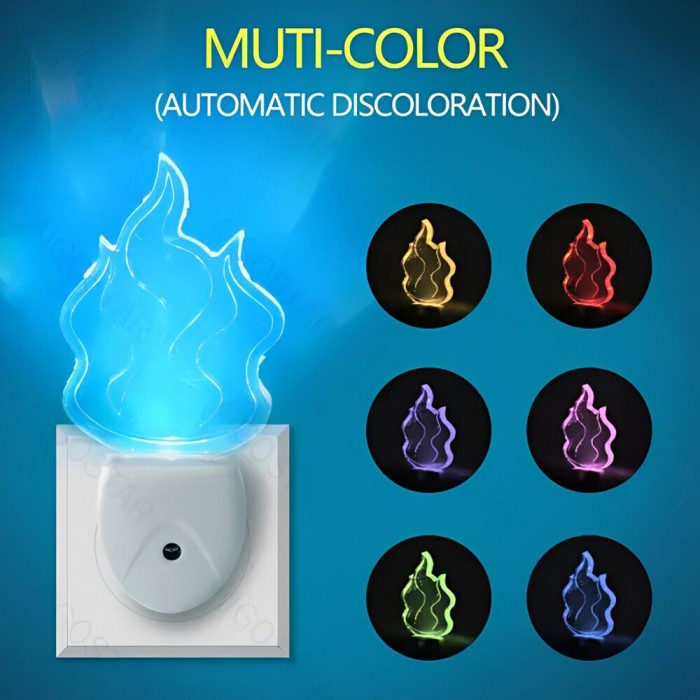 Φωτιστικό Νυκτός Led RGB 12.3cm με Φωτοκύτταρο Φωτάκι Aigostar 