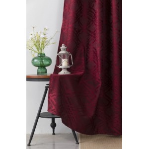 Κουρτίνα με Τρουκς Esmeralda Μπορντό 270x280cm ForHome 7760204