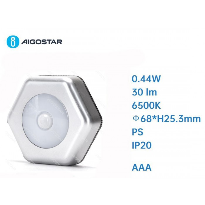 Φωτάκι Νυκτός Led με Αισθητήρα Κίνησης Aigostar 