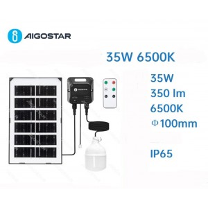 Ηλιακό Κρεμαστό Φωτιστικό LED 1x35W με Τηλεχειριστήριο Ø 10cm Aigostar 40313
