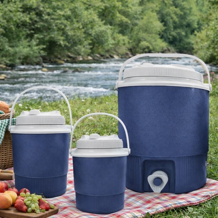 Θερμός με Βρυσάκι Σετ 3τμχ 7.6L/2L/0.9L Μπλε | Διατηρεί 8–10 ώρες