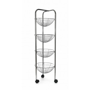 Τρόλεϊ φρούτων ανοξείδωτο 4 θέσεων 30x97cm ForHome 455114