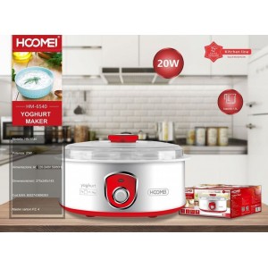 Γιαουρτομηχανή με Κάδο 1.5lt Κόκκινη 20W Hoomei HM-6540