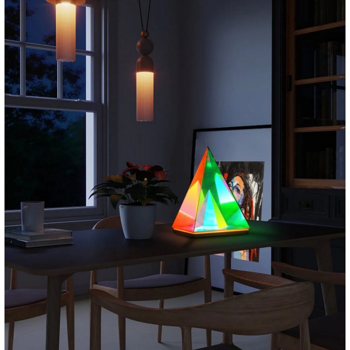 RGB Pyramid επιτραπέζιο φωτιστικό LED πολύχρωμο διακοσμητικό πυραμίδα