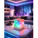 Επιτραπέζιο φωτιστικό LED RGB Cube επαναφορτιζόμενο 12x12x15cm