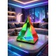 RGB Pyramid επιτραπέζιο φωτιστικό LED πολύχρωμο διακοσμητικό πυραμίδα