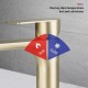 Χρυσή αναψυκτική μπαταρία νιπτήρα Venti Gold 16cm για μπάνιο