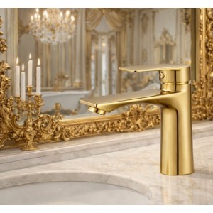 Αναμεικτική Μπαταρία Νιπτήρα Χρυσή Venti Gold 16cm General Trade 441212