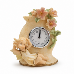Ρολόι Επιτραπέζιο από Πολυρητίνη Romantic Fairy Bloom Clock 12x5x15.5cm General Trade 502702
