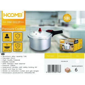 Χύτρα Ταχύτητας 5.8lt Hoomei HM-5022P