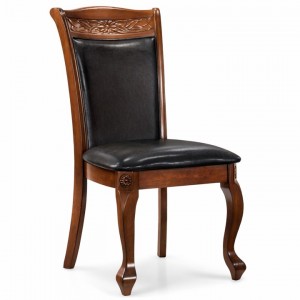 Καρέκλα Ξύλινη Rubberwood Σκαλιστή 54x60x100cm Galifas 92151