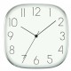 ρολόι τοίχου inox τετράγωνο 29x29 μοντέρνο κουζίνας