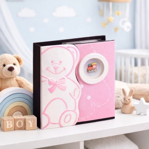 Παιδικό Άλμπουμ Little Angel Album Pink για 50 Φωτογραφίες Διαστάσεων 10x15cm Galifas 77002