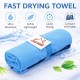 Πετσέτα σώματος microfiber blue fast drying 90x160cm