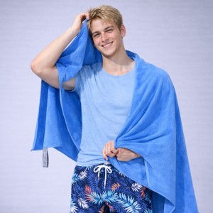 Πετσέτα Σώματος Microfiber Blue Fast Drying 90x160cm ForHome 512931
