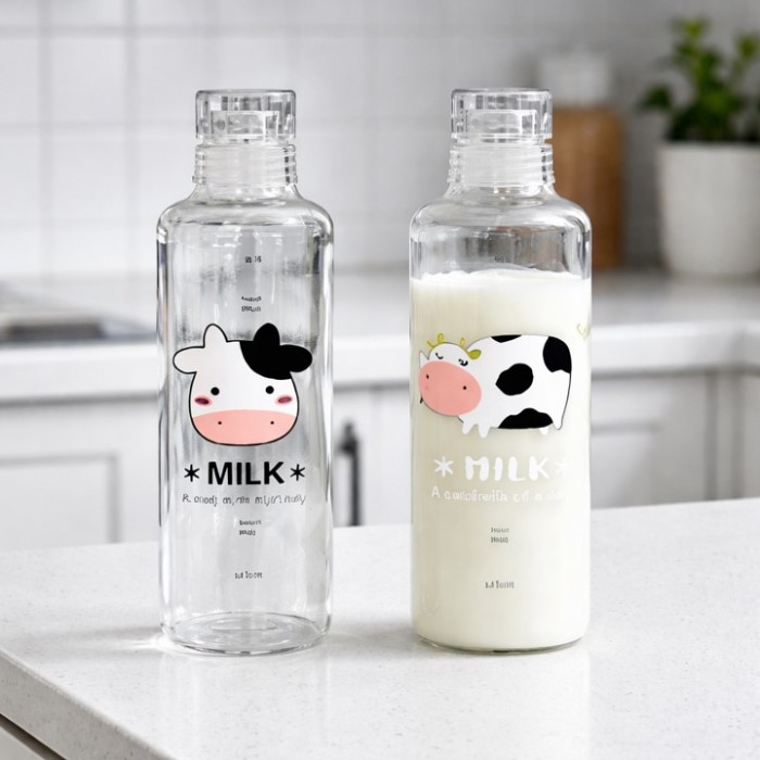Μπουκάλι γυάλινο διάφανο 550ml με βιδωτό καπάκι