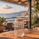 Ποτήρι νερού από διάφανο γυαλί 550ml με καπάκι και καλαμάκι