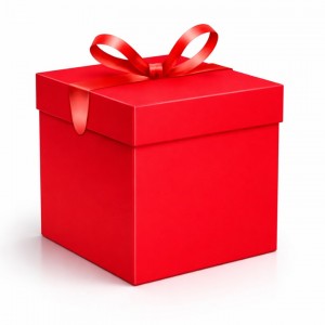 Κουτί Χάρτινο Δώρου Κόκκινο με κορδέλα 22x22x22cm Galifas 5561051