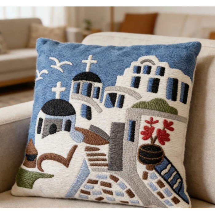 Διακοσμητική Μαξιλαροθήκη 45x45cm Chiese dell'isola 
