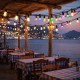 LED αδιάβροχη γιρλάντα 220V 15m με 16 λάμπες RGB και θερμό λευκό
