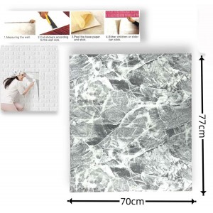 Αυτοκόλλητο 3D Πάνελ Τοίχου Τούβλο Mix Color 70x77cm General Trade 552613