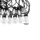 LED αδιάβροχη γιρλάντα 220V 15m με 16 λάμπες RGB και θερμό λευκό