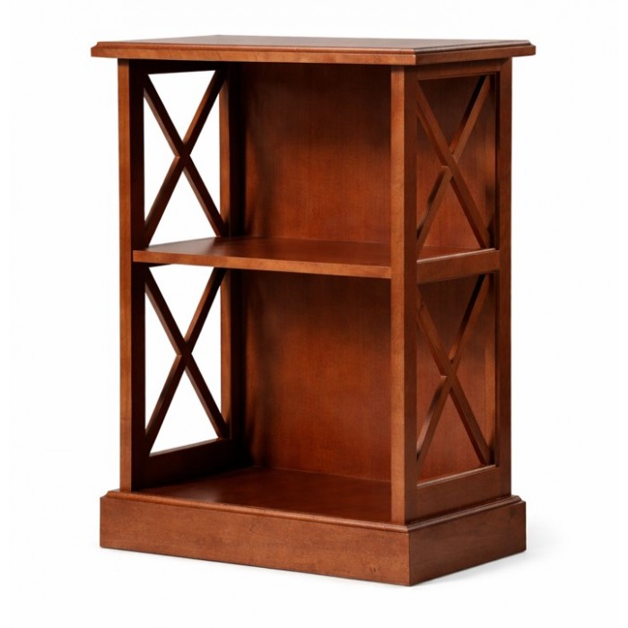 Βιβλιοθήκη από ξύλο καρυδιάς καφέ Noble Wood 53x31x83cm