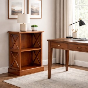 Βιβλιοθήκη απο Ξύλο Καρυδιάς Καφέ Noble Wood 53x31x83cm Galifas 75831