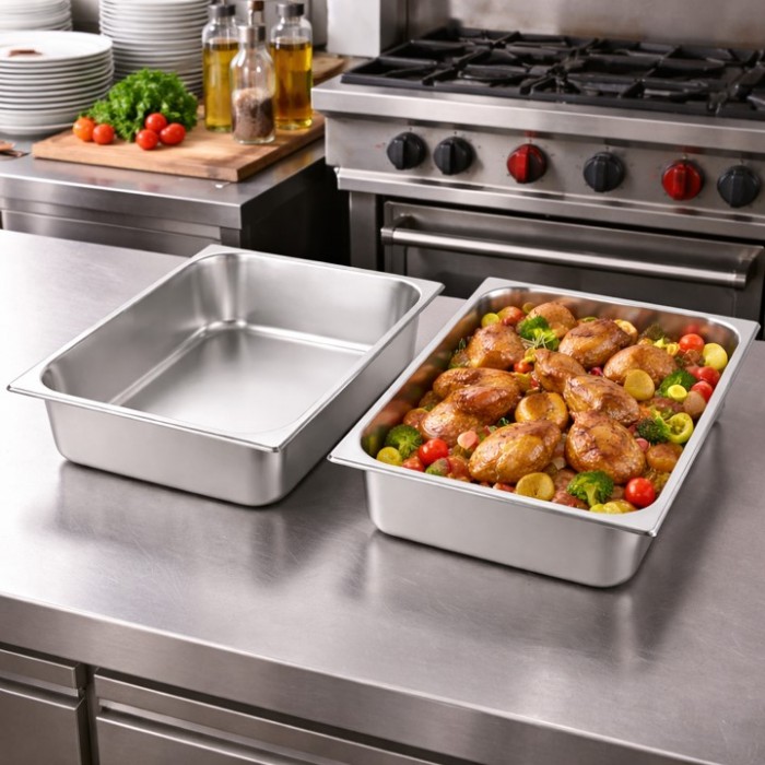 Διανομικό Σκεύος Gastronorm Ανοξείδωτο GN1/1 53x32.5x10cm